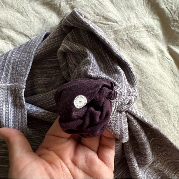 Lululemon Purple Space Dye Herringbone Align Crop 21" Athletic Leggings Size 6 - Picture 10 of 12